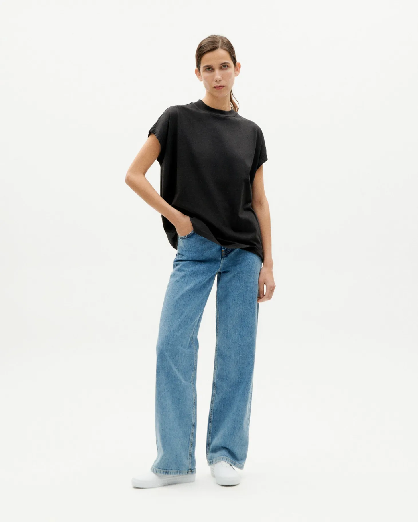 Schwarzes Basic T-Shirt Volta