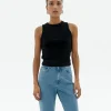Schwarzes Ecovero Tanktop Turkana