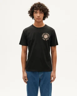 Schwarzes happy sun T-Shirt