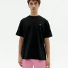 Schwarzes sol type Rücken T-Shirt Aaron