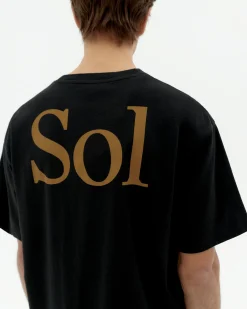 Schwarzes sol type Rücken T-Shirt Aaron