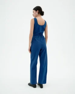 Taillierter Seersucker Jumpsuit Raflesia