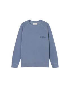 Unisex Sweatshirt indigo Naturfarbe