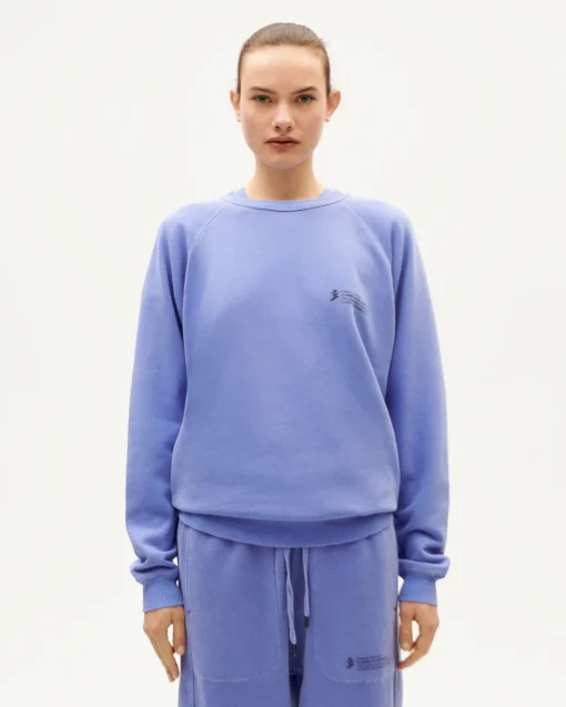 Unisex Sweatshirt violett Naturfarbe
