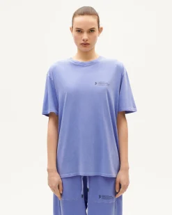 Unisex T Shirt violett Naturfarbe