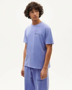Unisex T Shirt violett Naturfarbe