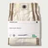 Weiße Popeline gestreifte Boxershorts