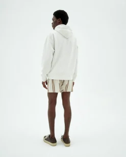 Weiße Popeline gestreifte Boxershorts