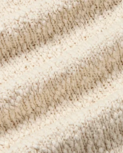 Weißer texturierter Strickpullover Clara