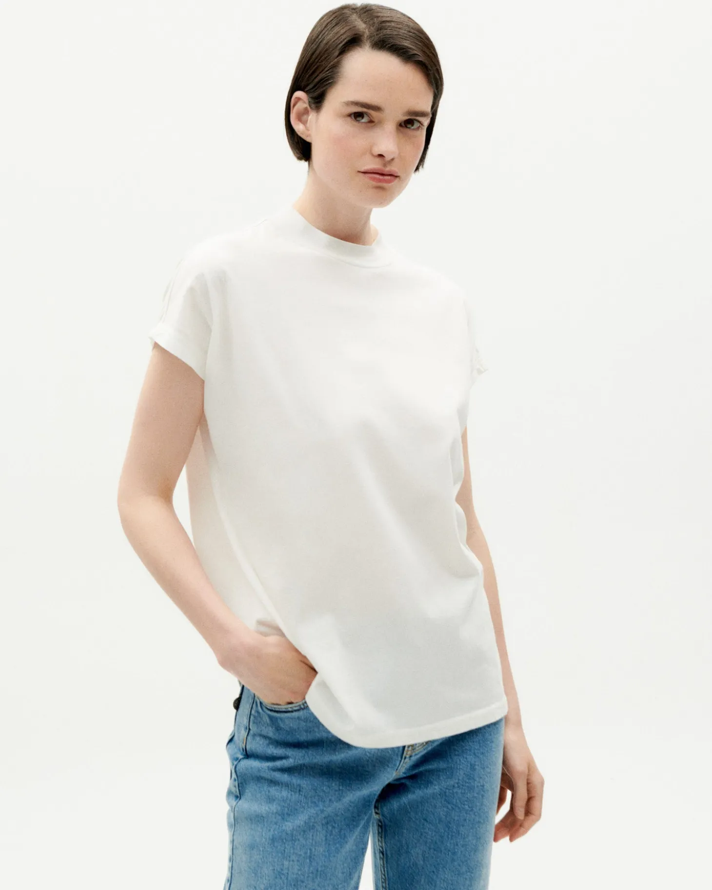 Weißes Basic T-Shirt Volta