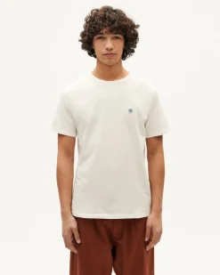 Weißes T-Shirt indigo Sonne Rücken