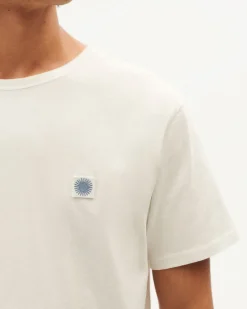 Weißes T-Shirt indigo Sonne Rücken