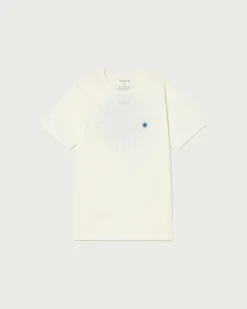 Weißes T-Shirt indigo Sonne Rücken