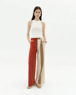 Wide leg gestreifte sandfire Hose Manolita